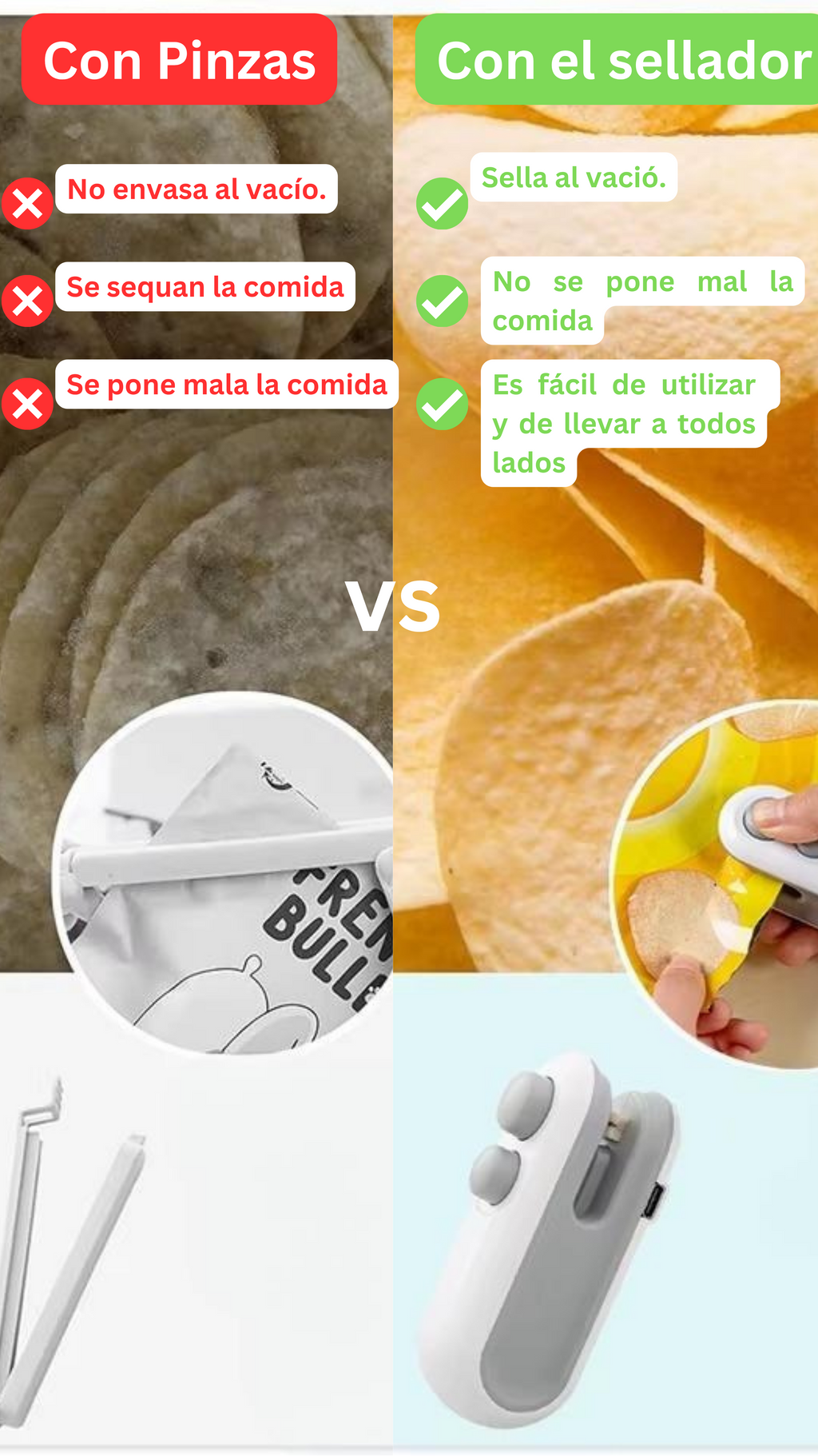 "Mini sellador de bolsas"